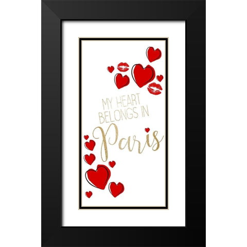 My Heart 2 Black Modern Wood Framed Art Print with Double Matting by Allen, Kimberly