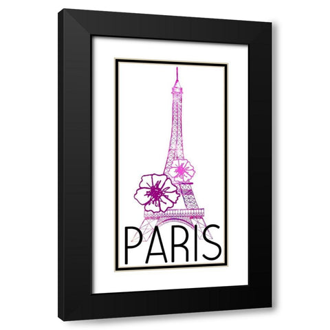 In Paris 1 Black Modern Wood Framed Art Print with Double Matting by Allen, Kimberly