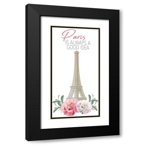Always Paris 1 Black Modern Wood Framed Art Print with Double Matting by Allen, Kimberly