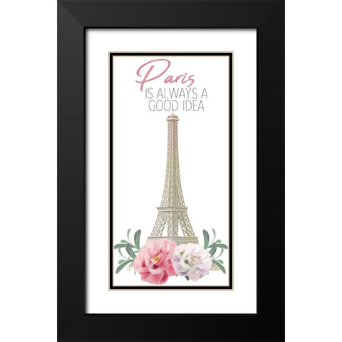 Always Paris 1 Black Modern Wood Framed Art Print with Double Matting by Allen, Kimberly