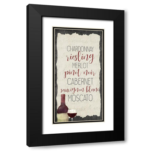 Good Wine Black Modern Wood Framed Art Print with Double Matting by Allen, Kimberly