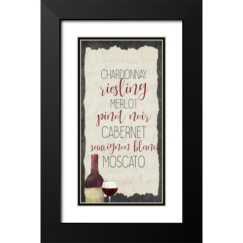 Good Wine Black Modern Wood Framed Art Print with Double Matting by Allen, Kimberly