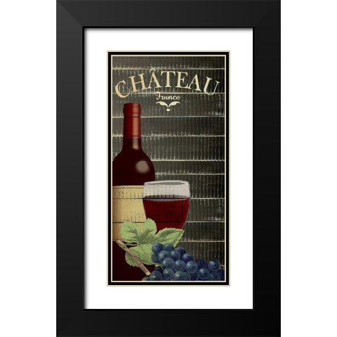 Vino 1 Black Modern Wood Framed Art Print with Double Matting by Allen, Kimberly
