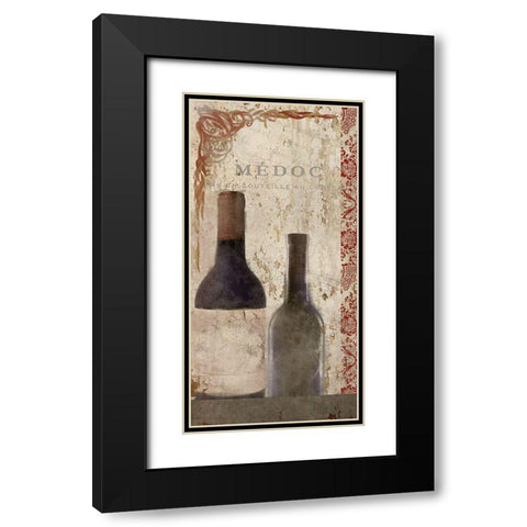 Vintage Wine Black Modern Wood Framed Art Print with Double Matting by Allen, Kimberly