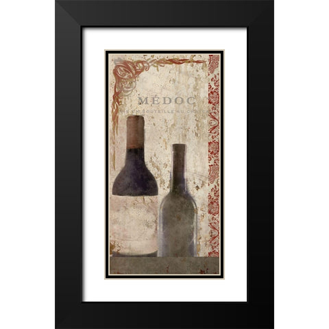 Vintage Wine Black Modern Wood Framed Art Print with Double Matting by Allen, Kimberly