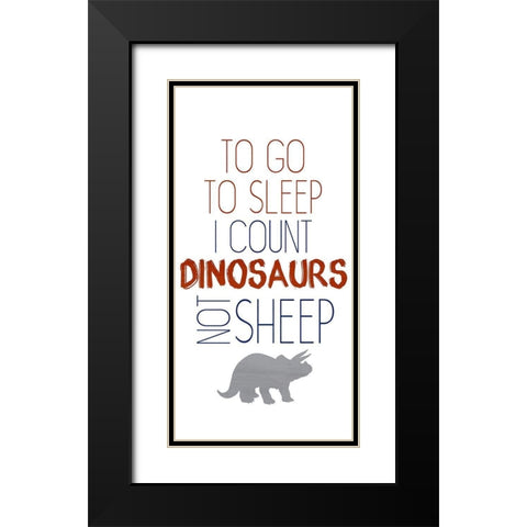 Brave Dino 6 Black Modern Wood Framed Art Print with Double Matting by Allen, Kimberly