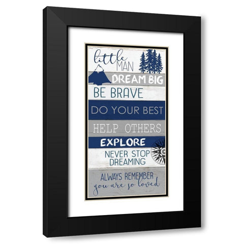 Little Man Black Modern Wood Framed Art Print with Double Matting by Allen, Kimberly