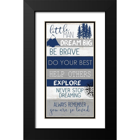 Little Man Black Modern Wood Framed Art Print with Double Matting by Allen, Kimberly