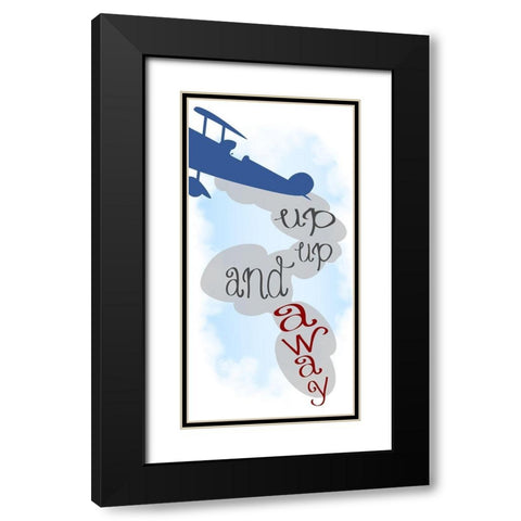 Up Up 1 Black Modern Wood Framed Art Print with Double Matting by Allen, Kimberly