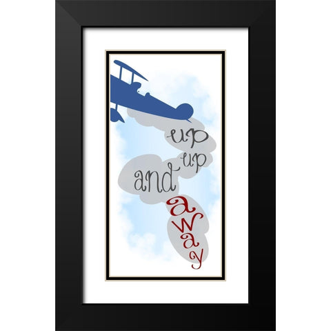 Up Up 1 Black Modern Wood Framed Art Print with Double Matting by Allen, Kimberly