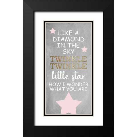 Twinkle Twinkle 6 Black Modern Wood Framed Art Print with Double Matting by Allen, Kimberly