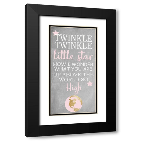 Twinkle Twinkle 1 V2 Black Modern Wood Framed Art Print with Double Matting by Allen, Kimberly
