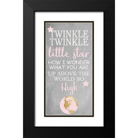 Twinkle Twinkle 1 V2 Black Modern Wood Framed Art Print with Double Matting by Allen, Kimberly