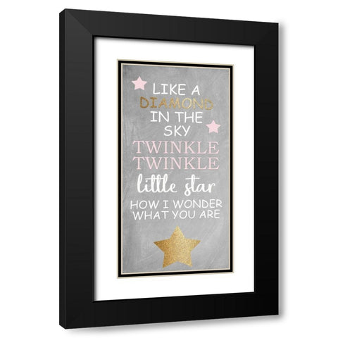 Twinkle Twinkle 6 V2 Black Modern Wood Framed Art Print with Double Matting by Allen, Kimberly
