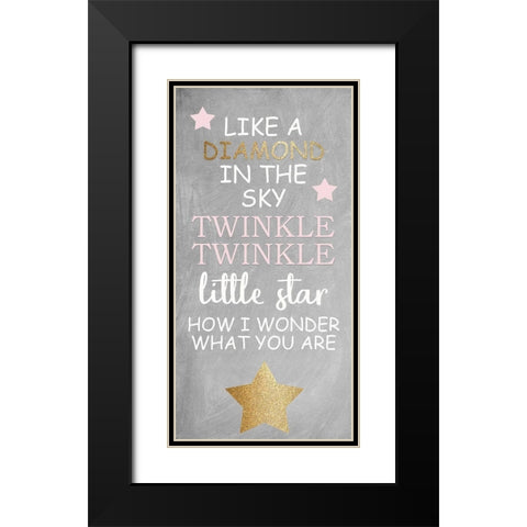 Twinkle Twinkle 6 V2 Black Modern Wood Framed Art Print with Double Matting by Allen, Kimberly