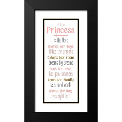 A True Princess 1 Black Modern Wood Framed Art Print with Double Matting by Allen, Kimberly