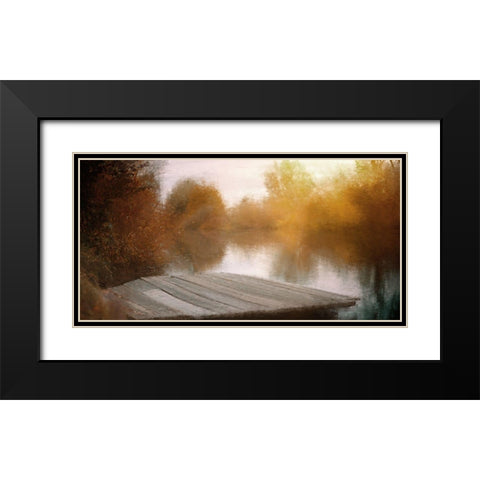 Lake View Black Modern Wood Framed Art Print with Double Matting by Allen, Kimberly