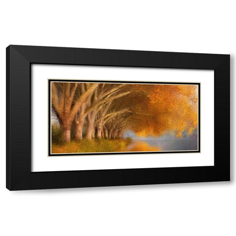 Quiet Pond Black Modern Wood Framed Art Print with Double Matting by Allen, Kimberly