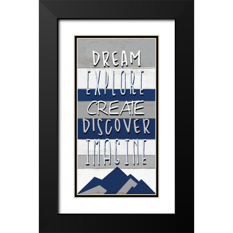 Dream Explore Black Modern Wood Framed Art Print with Double Matting by Allen, Kimberly
