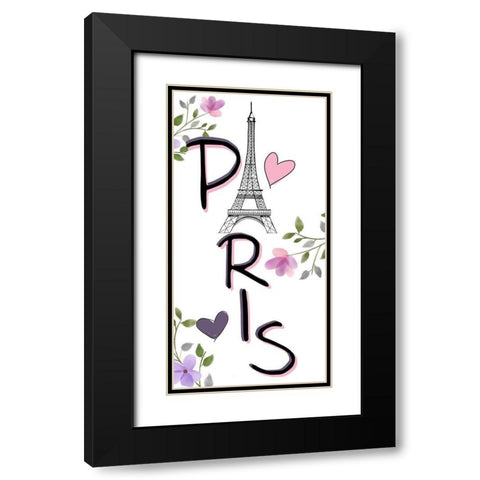 In Paris 1 Black Modern Wood Framed Art Print with Double Matting by Allen, Kimberly