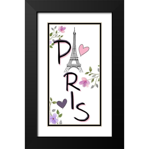 In Paris 1 Black Modern Wood Framed Art Print with Double Matting by Allen, Kimberly