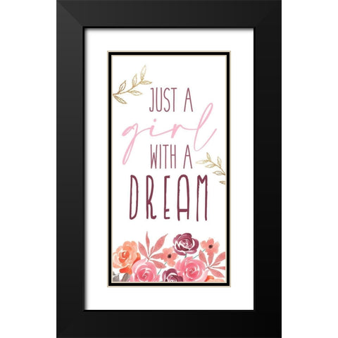 Just a Girl 1 Black Modern Wood Framed Art Print with Double Matting by Allen, Kimberly