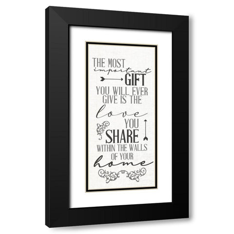 The Most Important Gift Black Modern Wood Framed Art Print with Double Matting by Allen, Kimberly