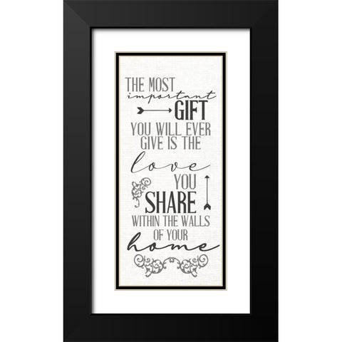 The Most Important Gift Black Modern Wood Framed Art Print with Double Matting by Allen, Kimberly