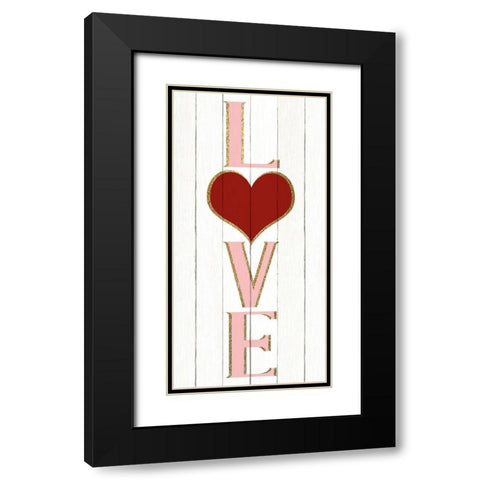 Love Black Modern Wood Framed Art Print with Double Matting by Allen, Kimberly