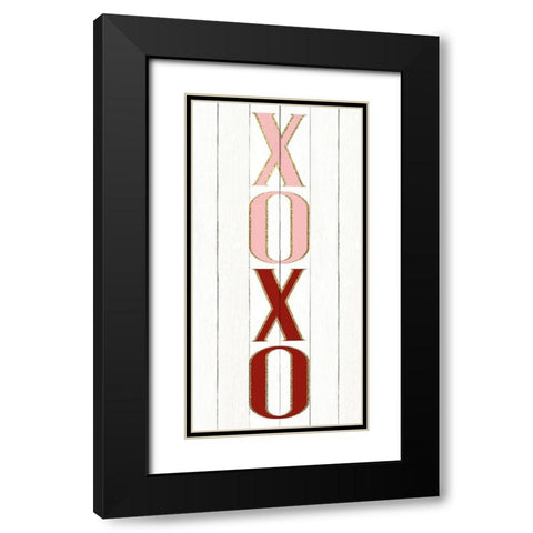 XOXO Black Modern Wood Framed Art Print with Double Matting by Allen, Kimberly