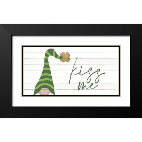Kiss Me Black Modern Wood Framed Art Print with Double Matting by Allen, Kimberly