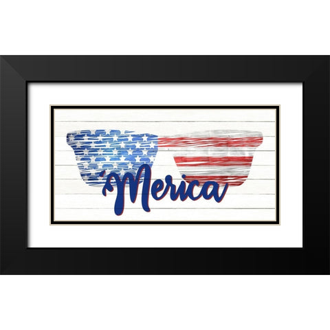 Merica Black Modern Wood Framed Art Print with Double Matting by Allen, Kimberly