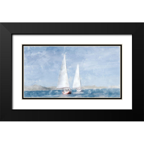 Sailing Black Modern Wood Framed Art Print with Double Matting by Allen, Kimberly