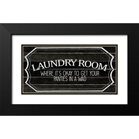 Where its Okay Black Modern Wood Framed Art Print with Double Matting by Allen, Kimberly