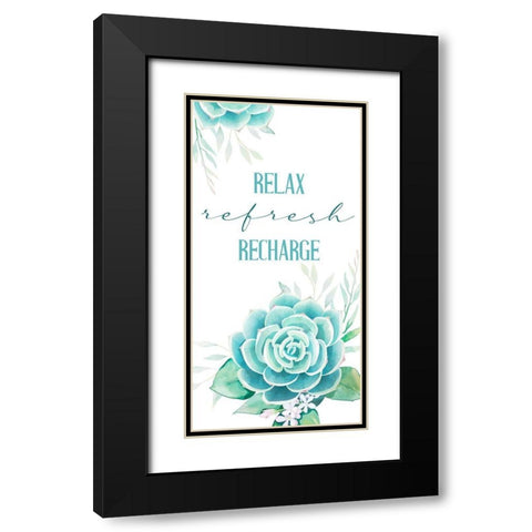 Recharge 1 Black Modern Wood Framed Art Print with Double Matting by Allen, Kimberly
