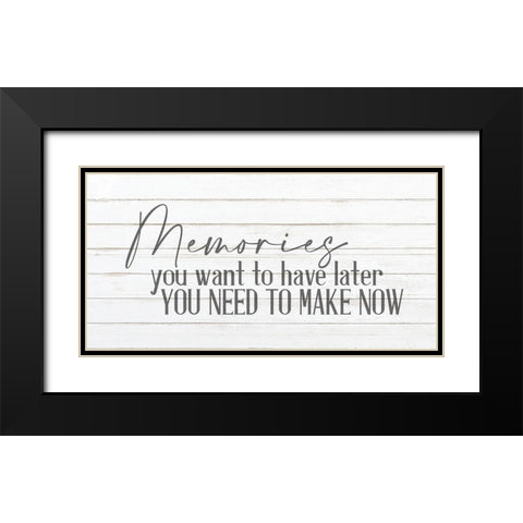 Memories v1 Black Modern Wood Framed Art Print with Double Matting by Allen, Kimberly