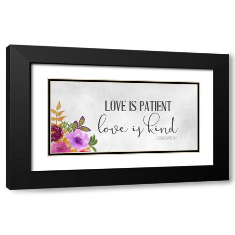 Love Is Black Modern Wood Framed Art Print with Double Matting by Allen, Kimberly