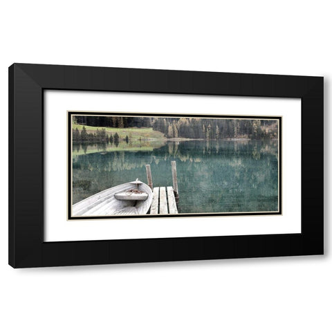 Boat Dock Black Modern Wood Framed Art Print with Double Matting by Allen, Kimberly