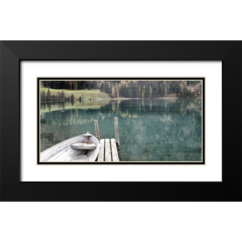 Boat Dock Black Modern Wood Framed Art Print with Double Matting by Allen, Kimberly