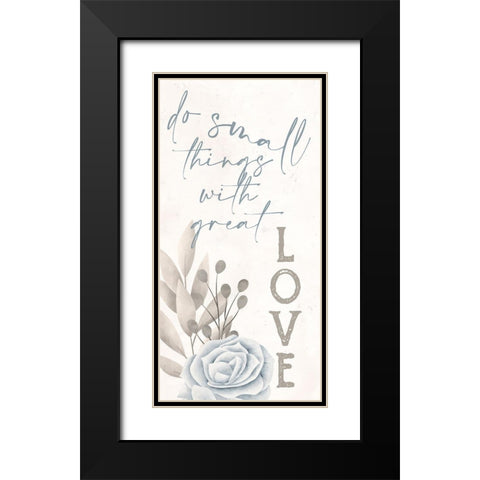 Simply Blessed Floral 2 Black Modern Wood Framed Art Print with Double Matting by Allen, Kimberly