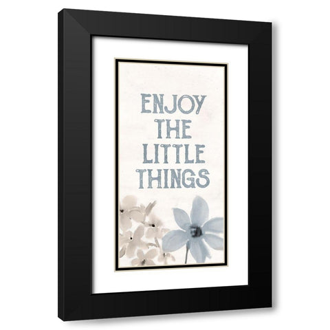 Spring Blue 3 Black Modern Wood Framed Art Print with Double Matting by Allen, Kimberly