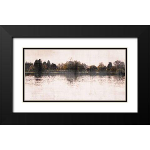 Serenity Lake Black Modern Wood Framed Art Print with Double Matting by Allen, Kimberly
