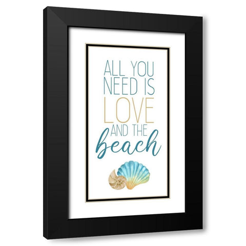 Seashore Shells 3 Black Modern Wood Framed Art Print with Double Matting by Allen, Kimberly