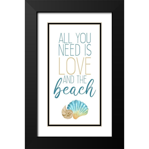 Seashore Shells 3 Black Modern Wood Framed Art Print with Double Matting by Allen, Kimberly