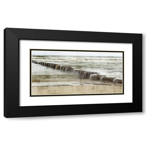 Waterbreak Black Modern Wood Framed Art Print with Double Matting by Allen, Kimberly