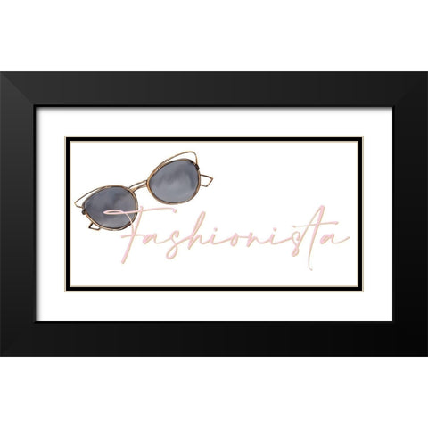 Fashionista 1 Black Modern Wood Framed Art Print with Double Matting by Allen, Kimberly