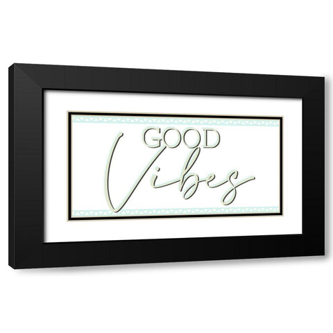 Minty 13 Black Modern Wood Framed Art Print with Double Matting by Allen, Kimberly