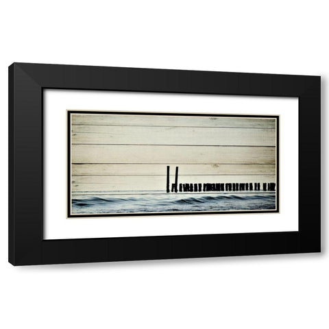 Sea Poles Black Modern Wood Framed Art Print with Double Matting by Allen, Kimberly