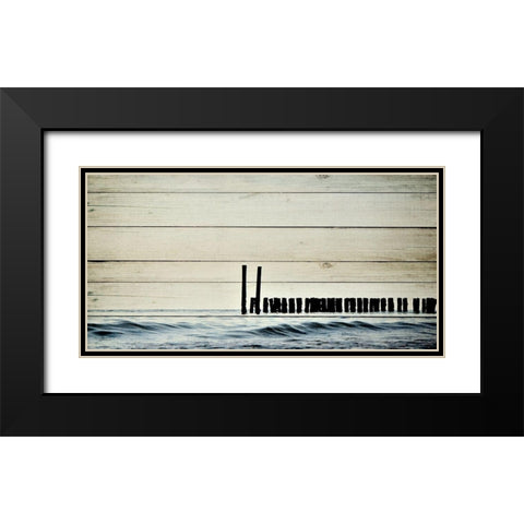 Sea Poles Black Modern Wood Framed Art Print with Double Matting by Allen, Kimberly