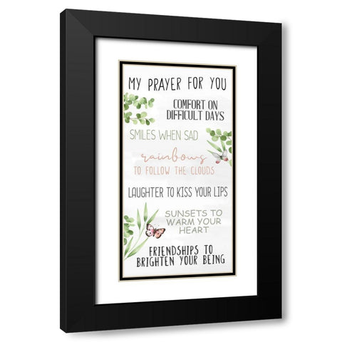 My Prayer 1 Black Modern Wood Framed Art Print with Double Matting by Allen, Kimberly